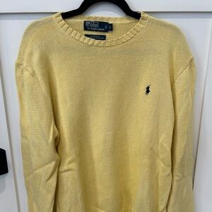 Ralph Lauren Men's Yellow Crewneck Sweater Size Large